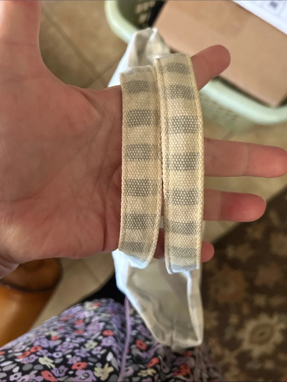 Urban Outfitters Gray and White Gingham Tote